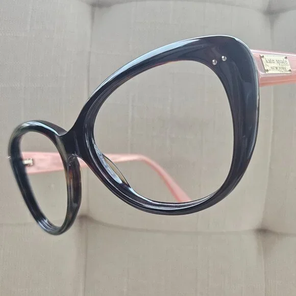 Kate Spade Women Eyeglasses Angelique Dark Havana/Pink Cat Eye Frame only - Picture 2 of 16